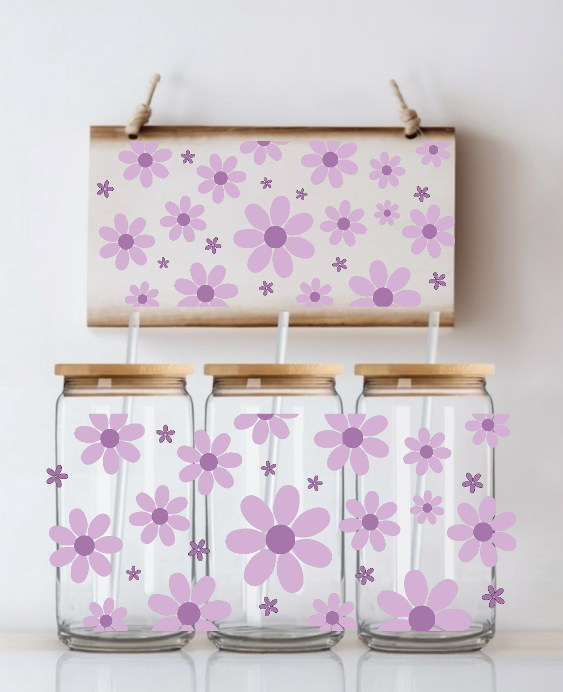 Y8 Spring Daisies UV DTF Wrap