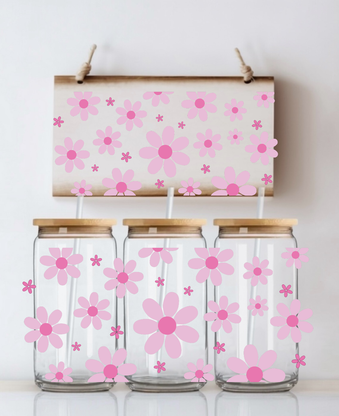 Y8 Spring Daisies UV DTF Wrap