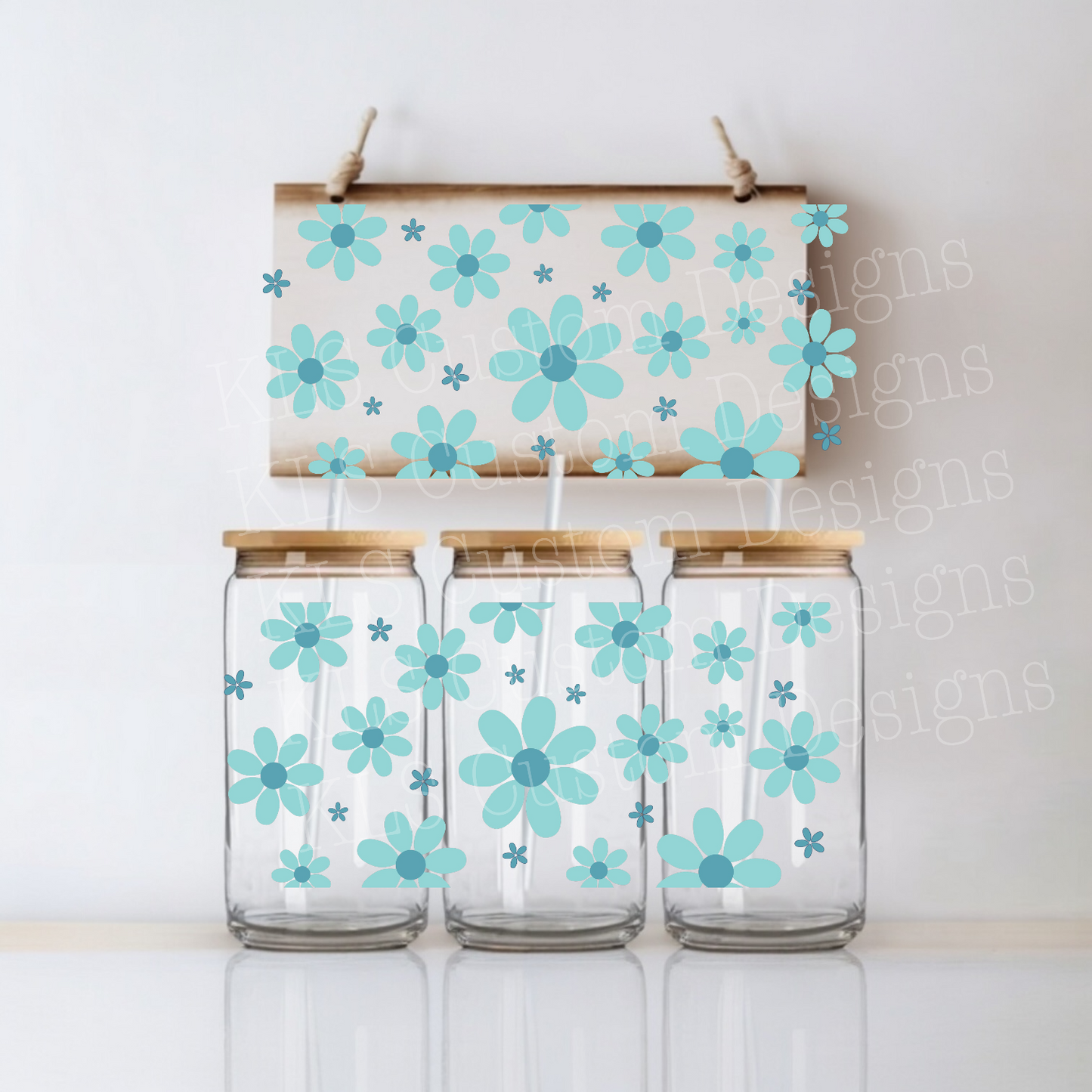 Y8 Spring Daisies UV DTF Wrap