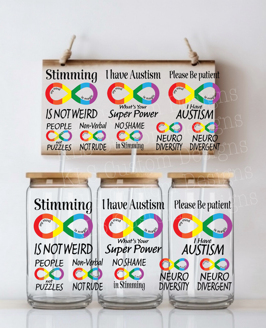 B4 Autism UV DTF Wrap