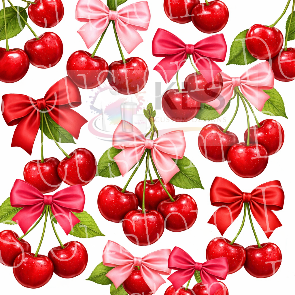 Cherries and Bows 20 Oz Skinny Permanent Vinyl
