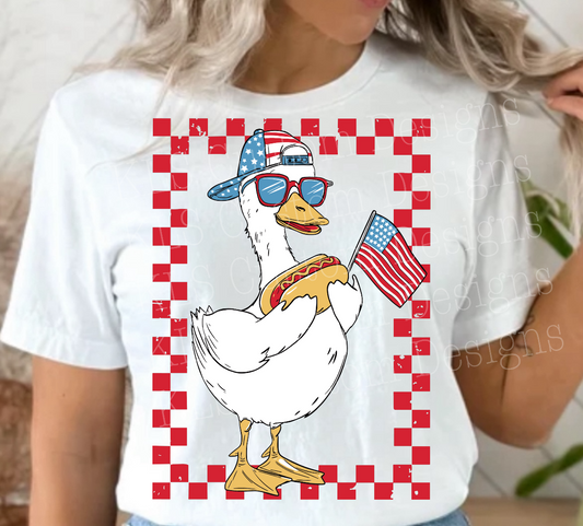 Duck Hot Dog Ready To Press DTF Print