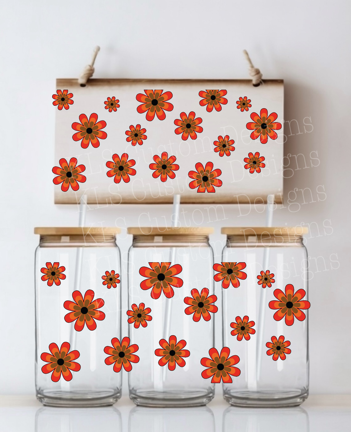 P3 Retro Daisies UV DTF Wrap