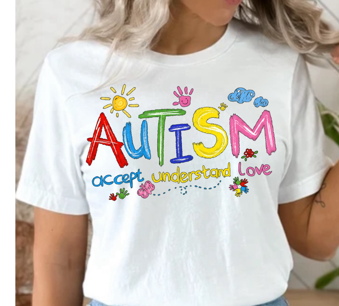 Autism Acceptance Hands Puzzle Ready to Press DTF Print