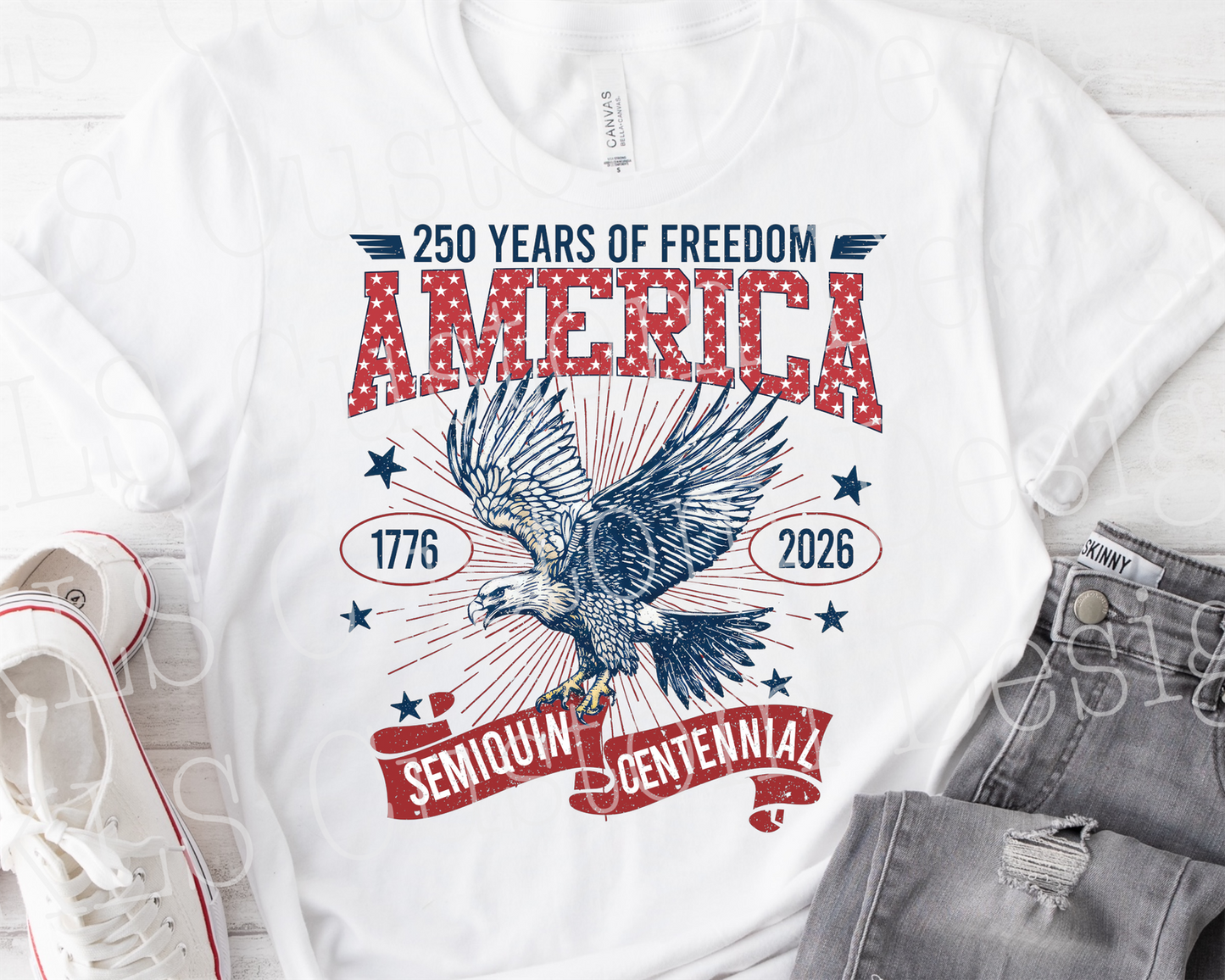America 250 Years Semiquin Ready To Press DTF Print