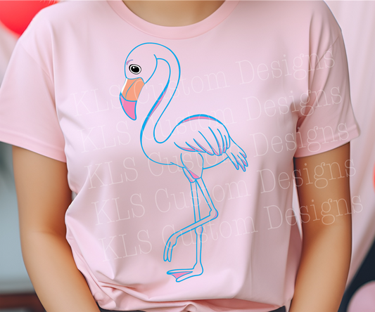 Flamingo (Transparent) Ready To Press DTF Print