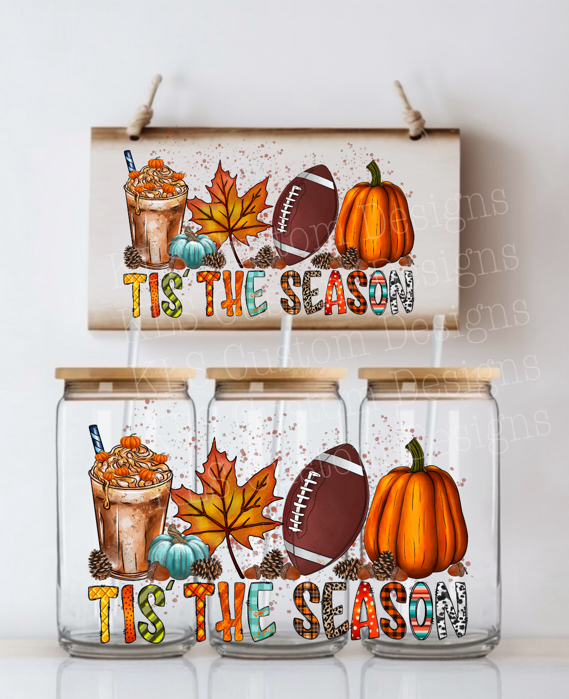 Tis The Season Fall UV DTF Wrap
