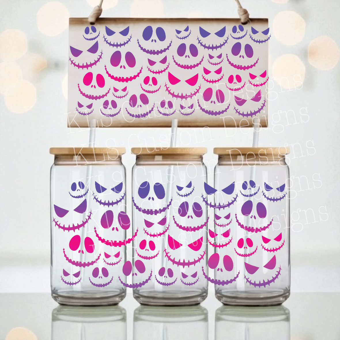 G1 Skeleton Faces Wrap UV DTF Wrap