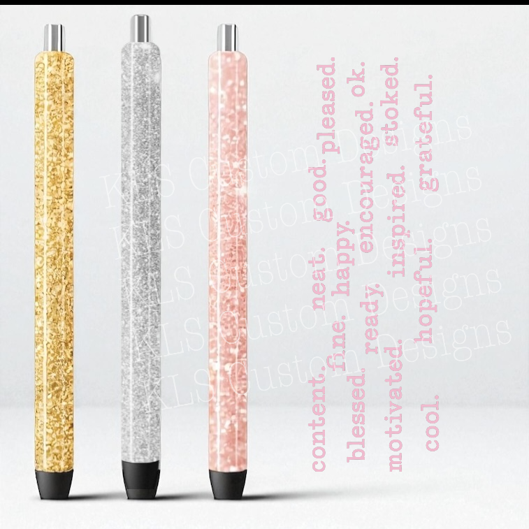 1Y Affirmation Motivational Messages UV DTF Pen Wrap