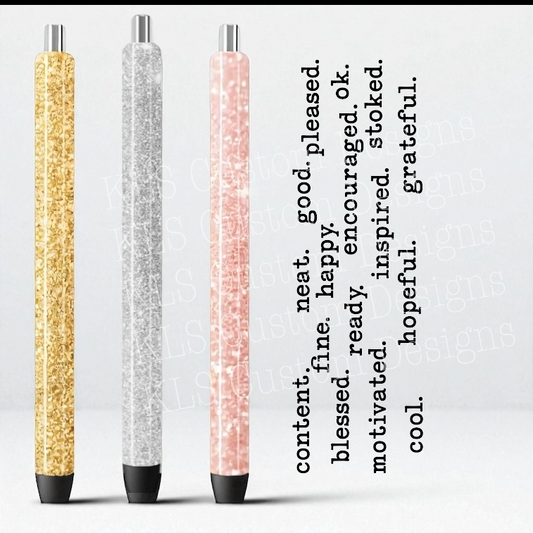 1Y Affirmation Motivational Messages UV DTF Pen Wrap