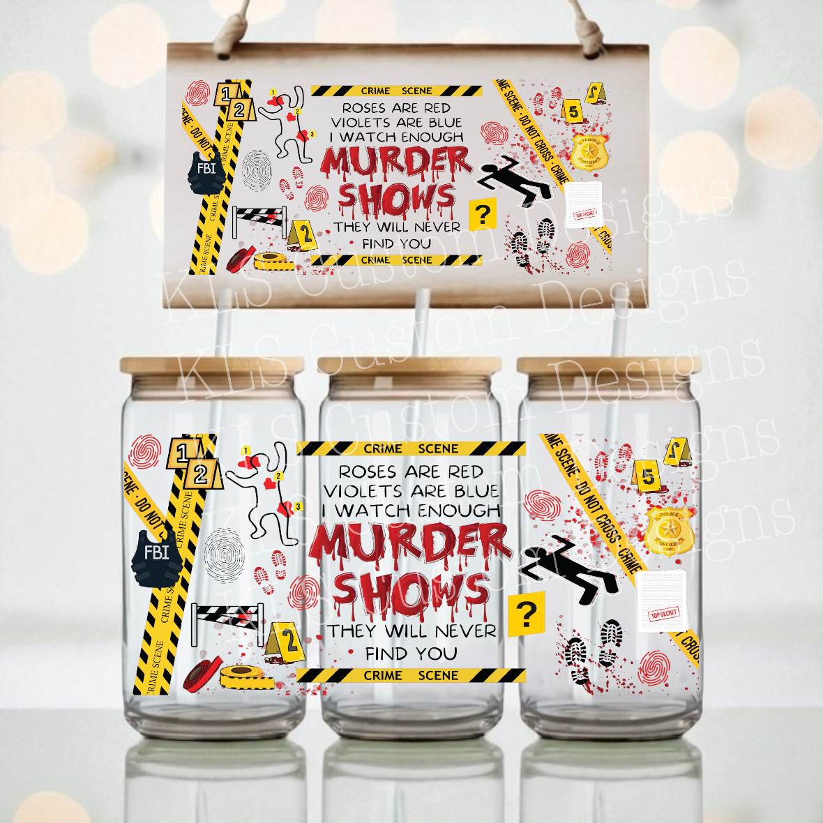 Y7 Crime Show UV DTF Wrap