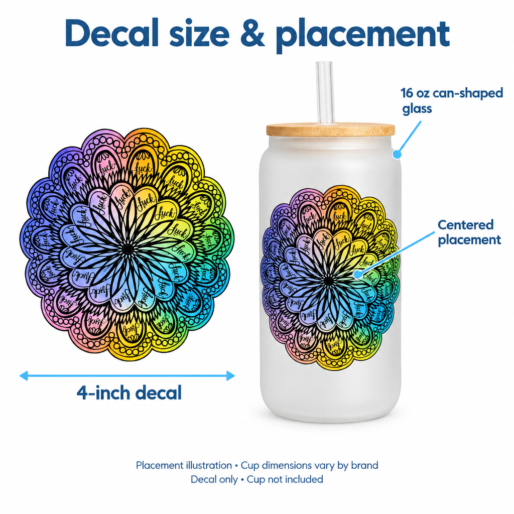 Can-shaped glass decal size and placement preview