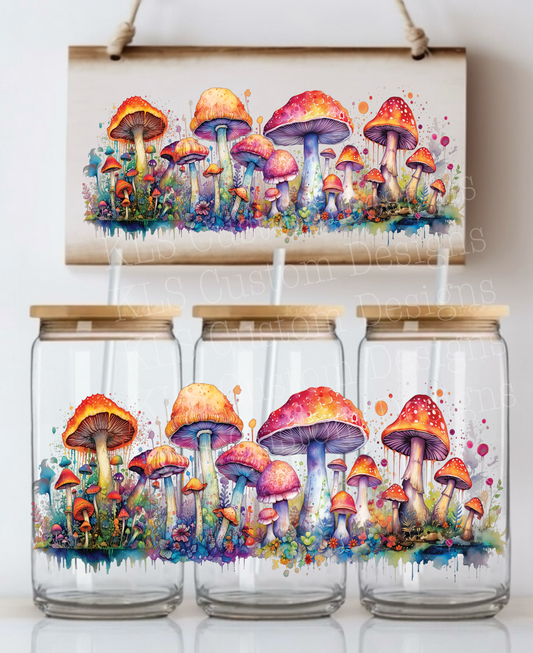 Y1 Painted Mushrooms UV DTF Wrap