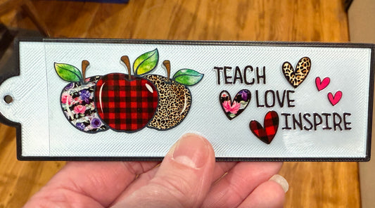 Keychain Teacher Front And Back Set UV DTF Decal