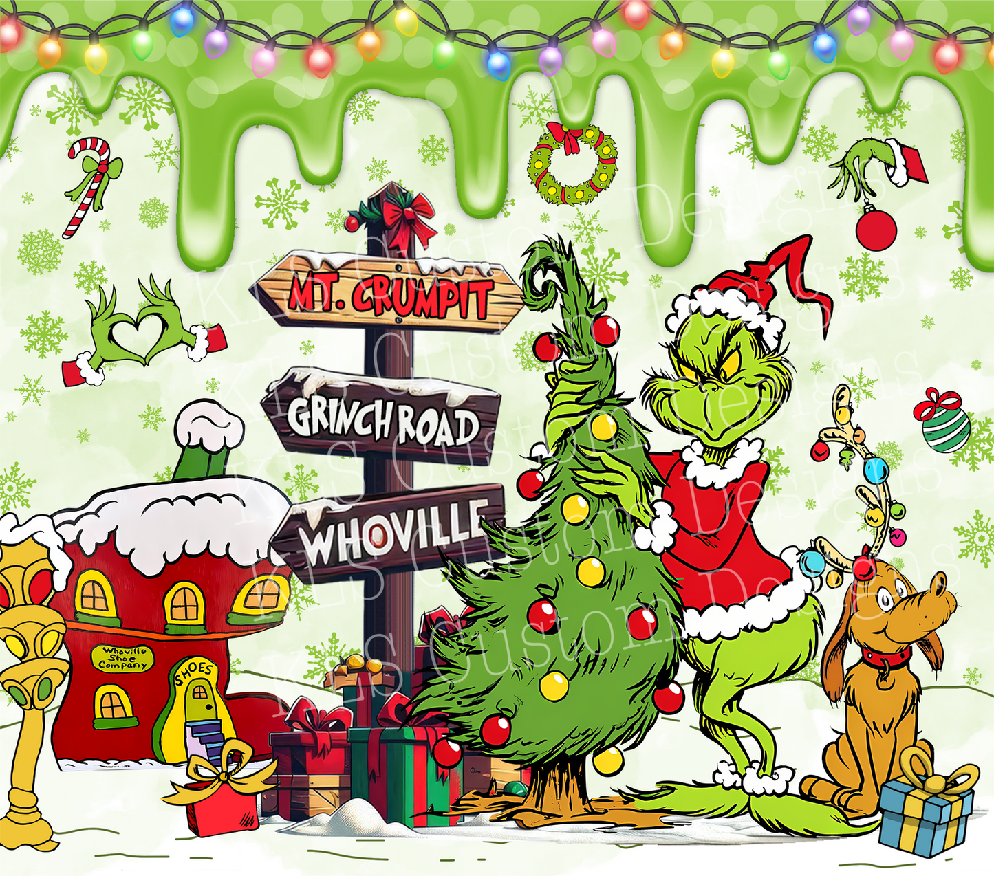 Christmas Morning Grouch 20 Oz Skinny Permanent Vinyl