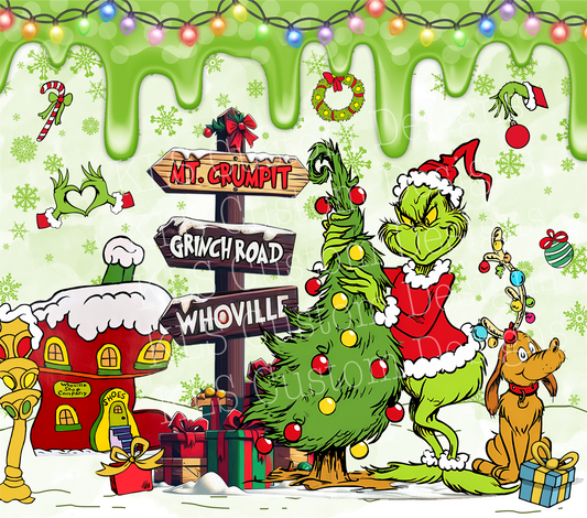 Christmas Morning Grouch 20 Oz Skinny Permanent Vinyl