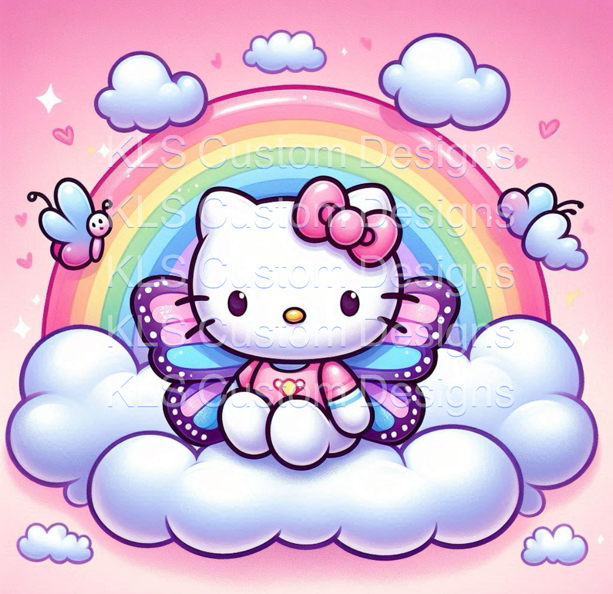 Pastel Rainbow Kitty Digital Download