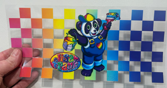 90’s Rainbow Checker Pattern UV DTF Wrap