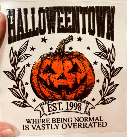 2O Distressed Halloweentown 4” Tall UV DTF Decal