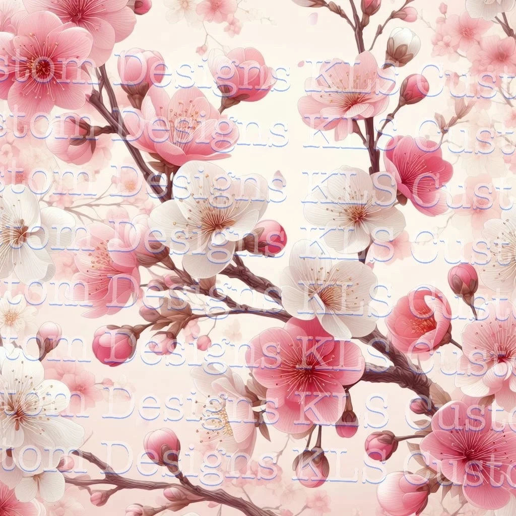 Cherry Blossoms 20 Oz Skinny Permanent Vinyl