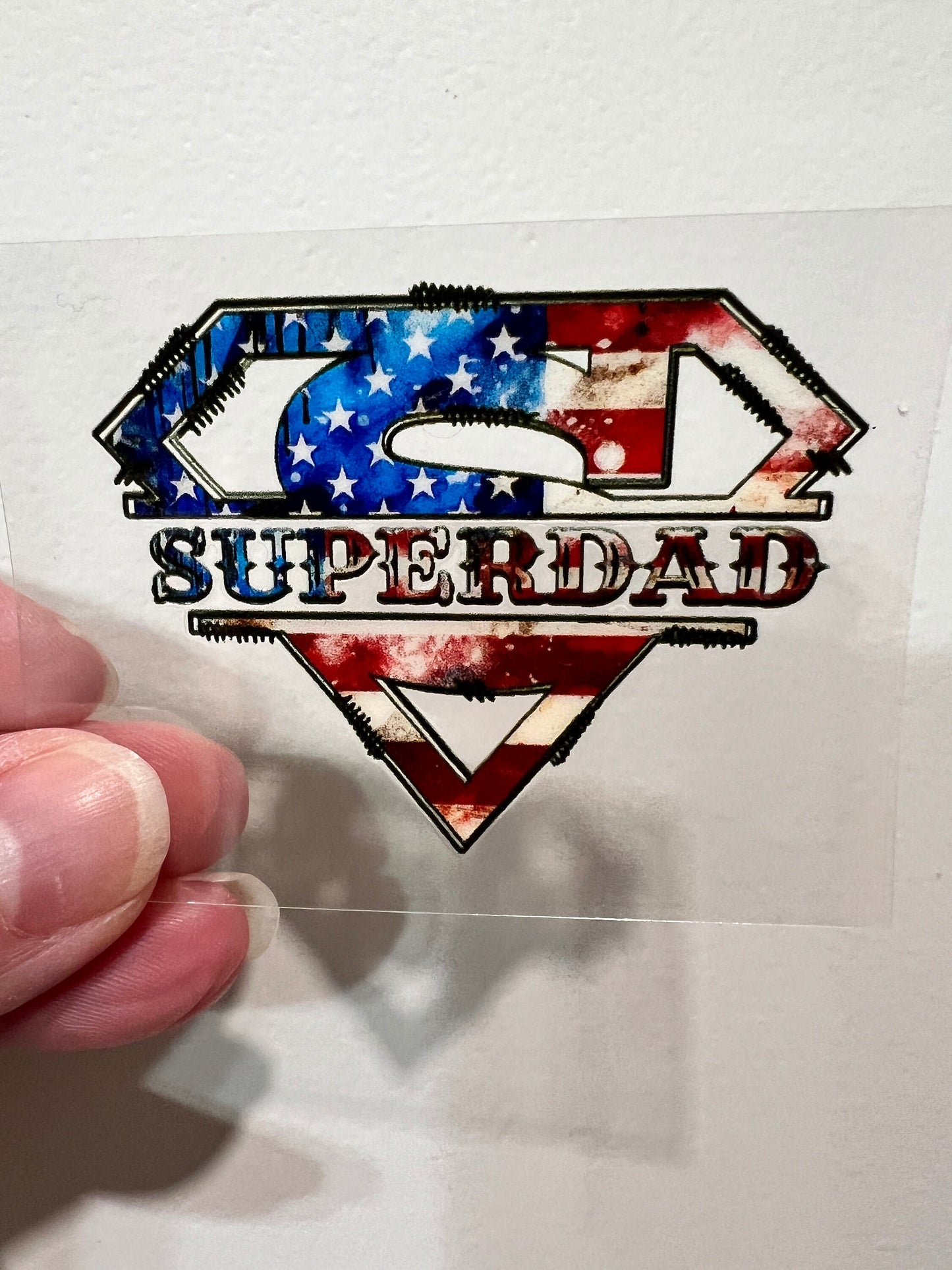 Mini Super Dad 2” UV DTF Decal