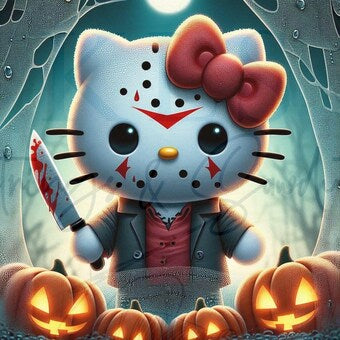 Horror Slasher Kitty 20 Oz Skinny Permanent Vinyl