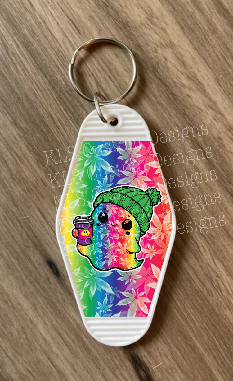 Keychain Rainbow Weed UV DTF Decal