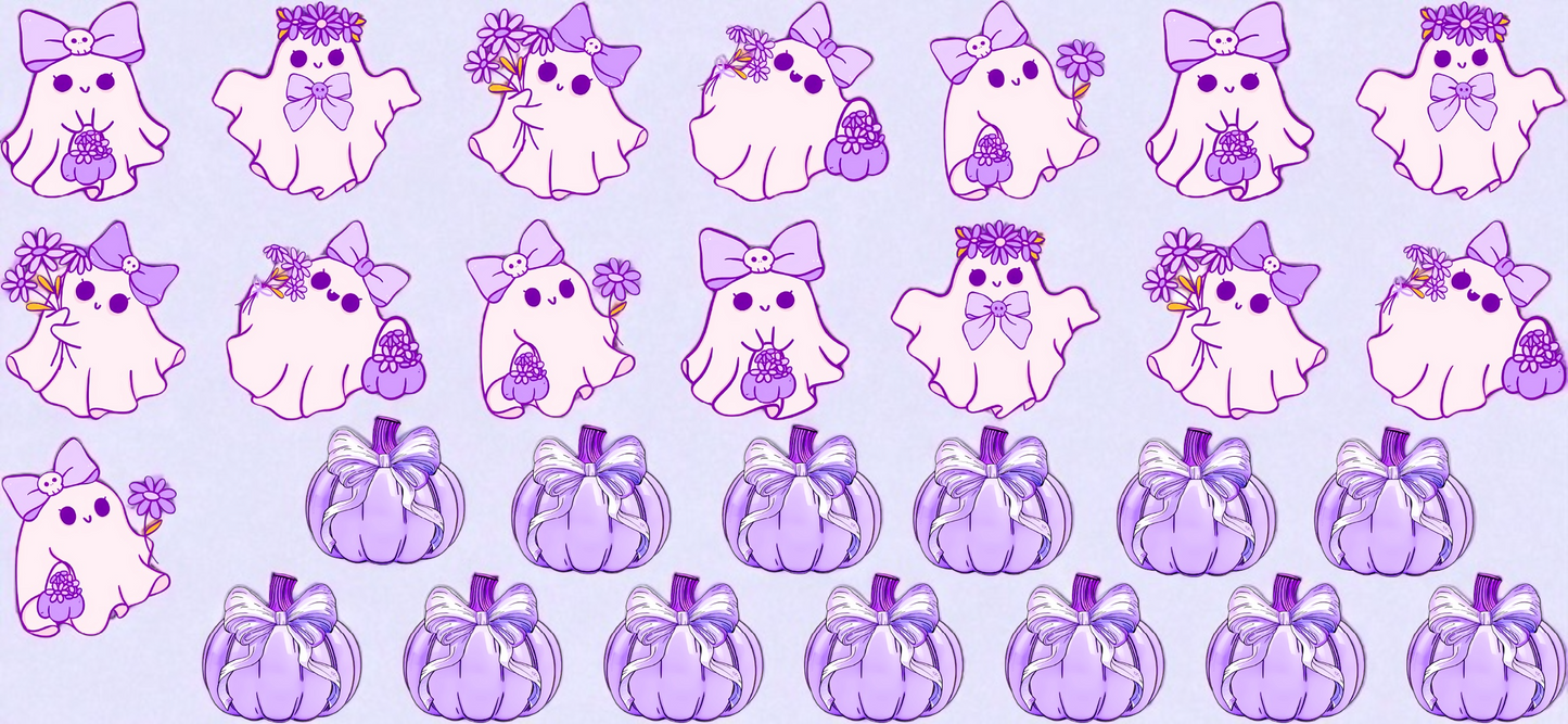 20P Coquette Bow Ghost Clip Sheet - this sheet is intended to be cut up and placed using your own creative style.