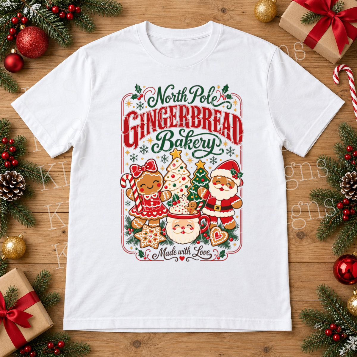 North Pole Gingerbread Bakery Ready To Press DTF Print