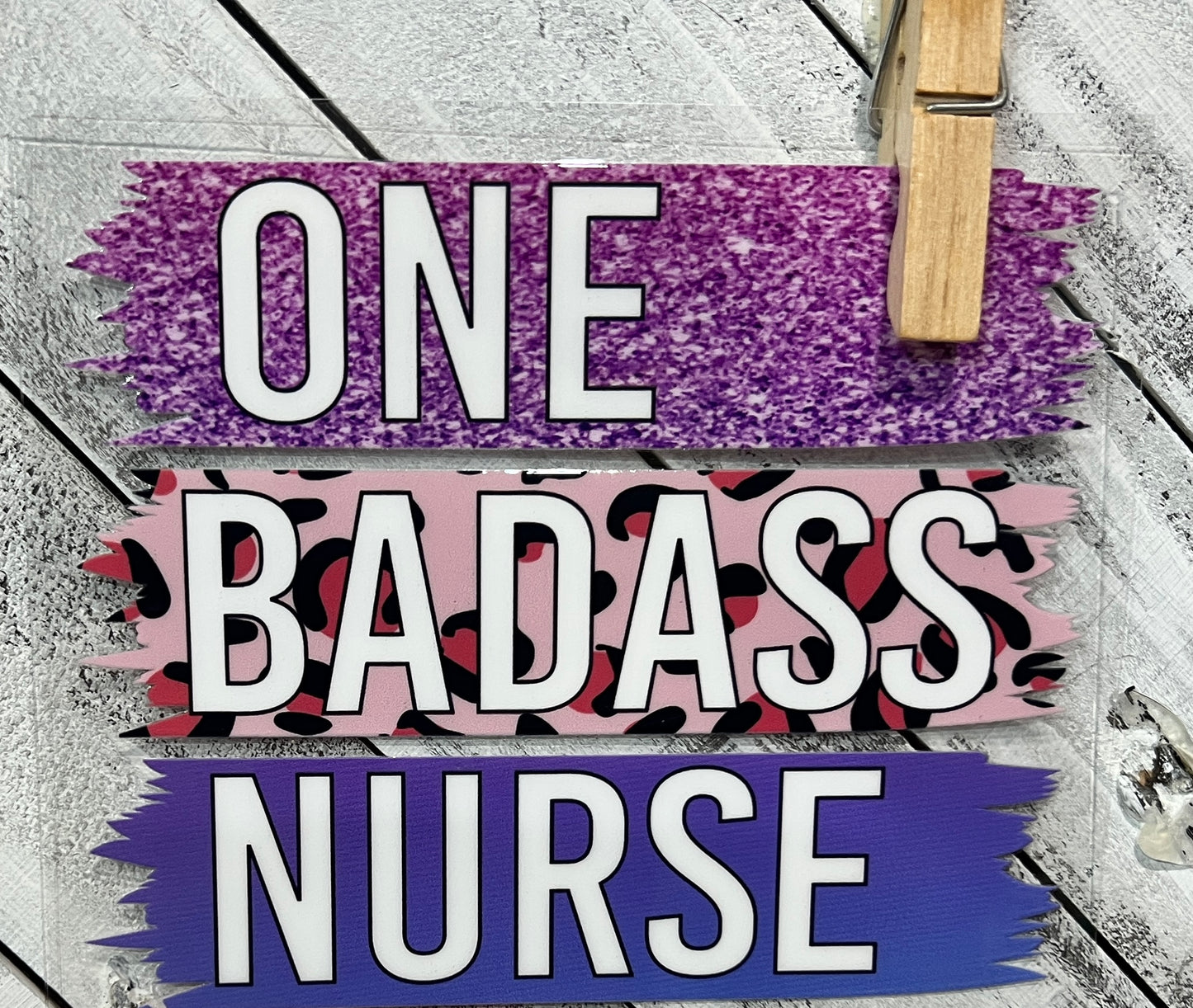 8P Bad Ass Nurse 4” Tall UV DTF Decal