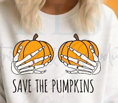 Save The Pumpkins Ready To Press DTF Print