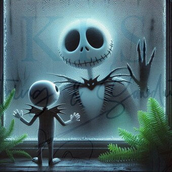 Skeleton Rainy Window Pane 20 Oz Skinny Permanent Vinyl