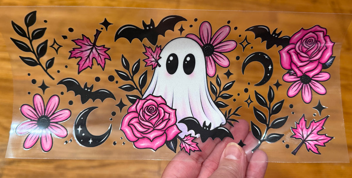 B4 Ghost Roses and Bats UV DTF Wrap
