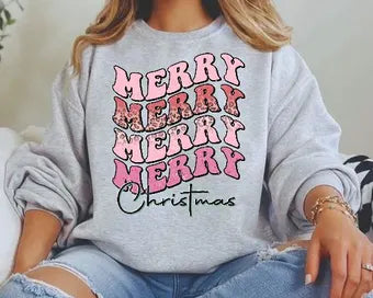 Merry Christmas Pink Ready To Press DTF Print