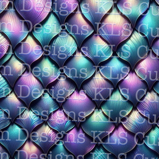 Iridescent Mermaid Scales 20 Oz Skinny Permanent Vinyl