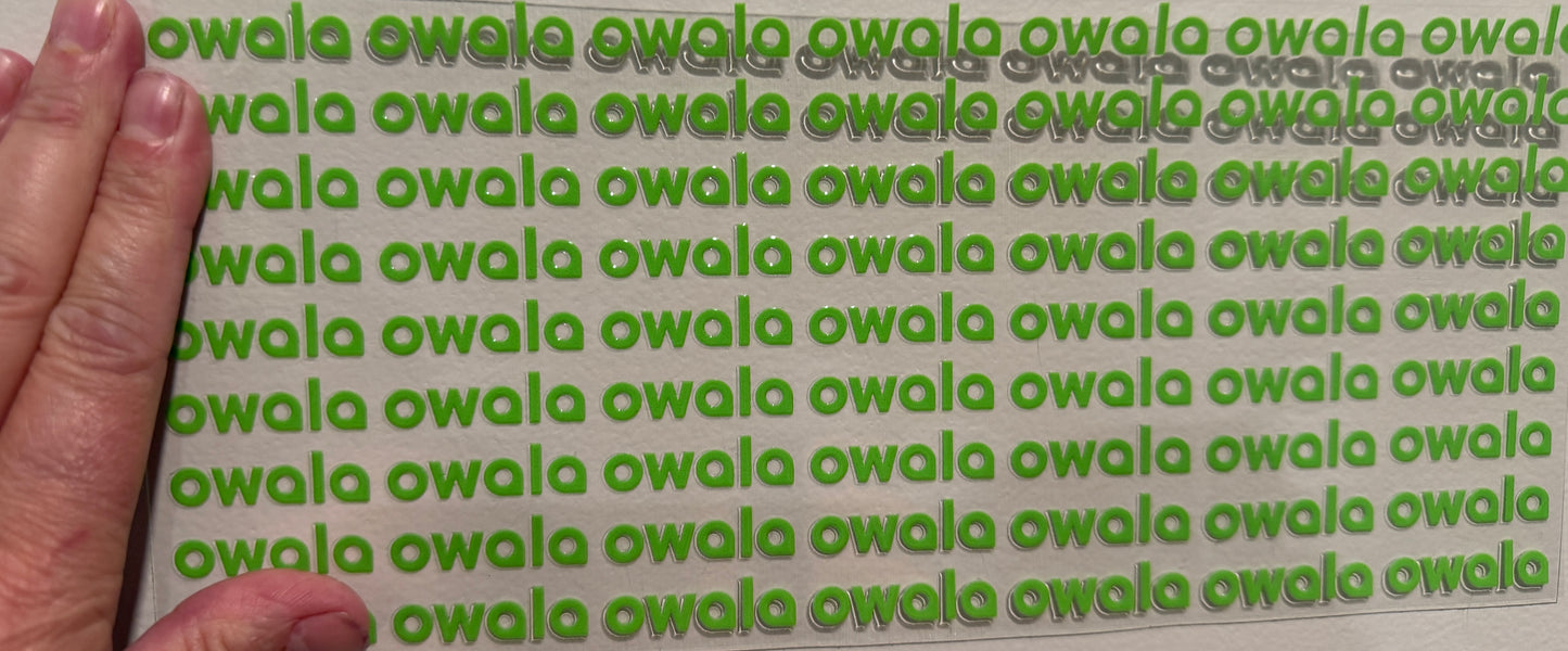 Y3 Ow Logo Clip Sheet - Two to Three days lead time.