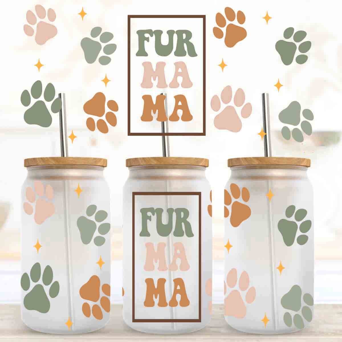 B6 Fur Mama Paws UV DTF Wrap