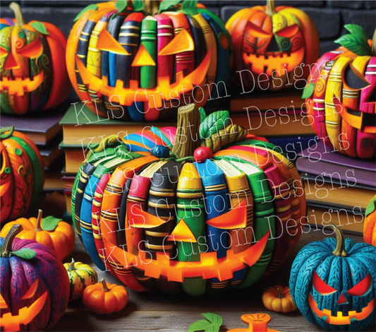 Pumpkin Book Club 20 Oz Skinny Permanent Vinyl