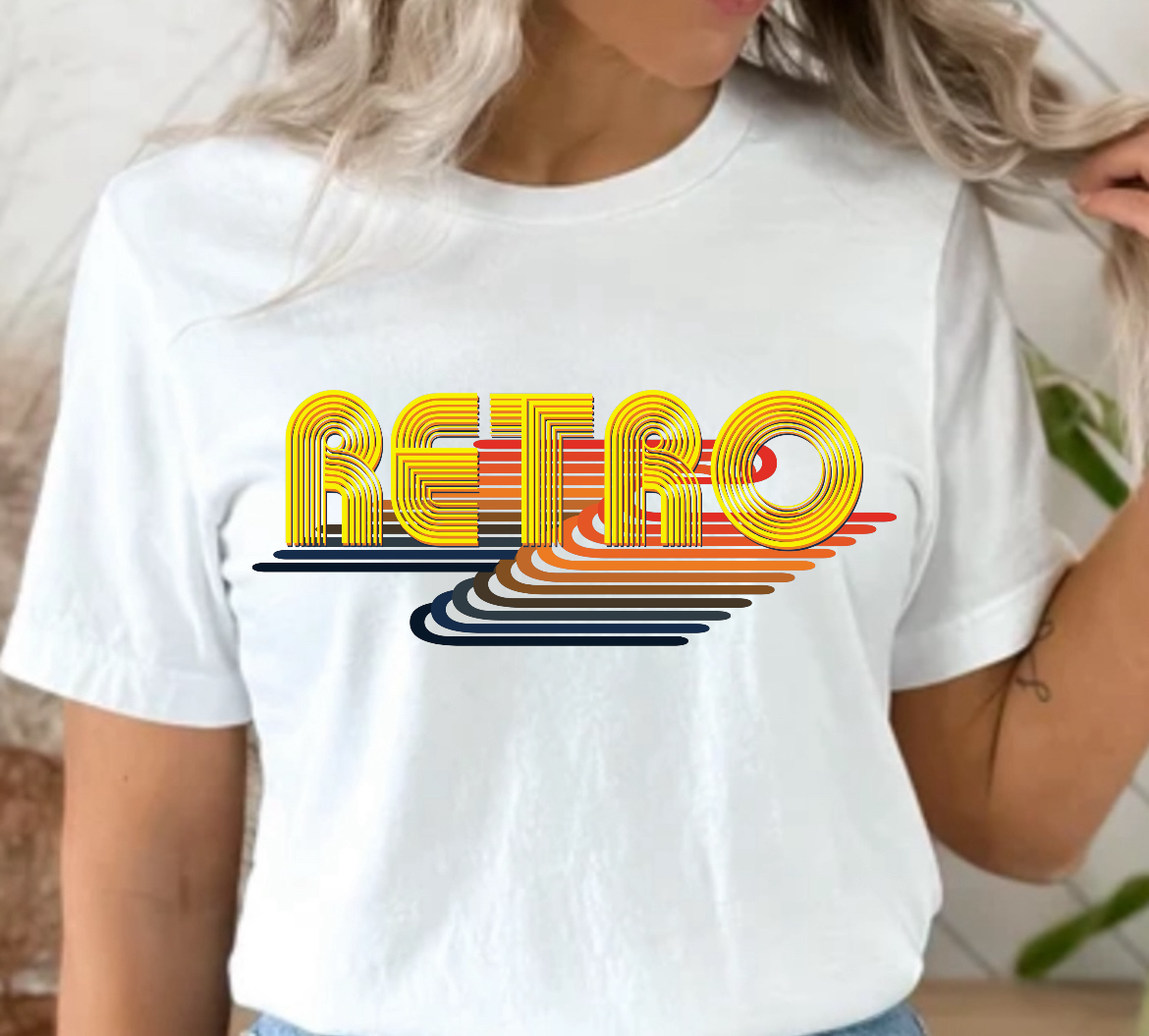 Retro Wave Ready To Press DTF Print
