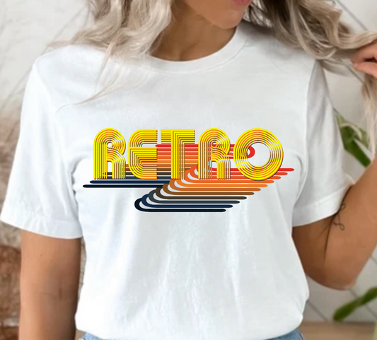 Retro Wave Ready To Press DTF Print