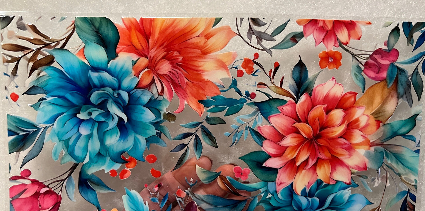 3Y 40 OZ Tropical Floral UV DTF Wrap