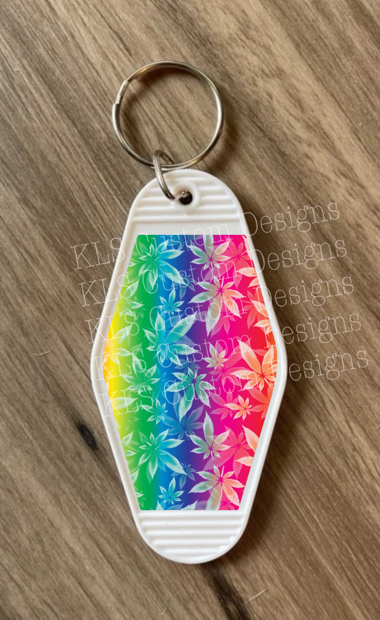 Keychain Rainbow Weed UV DTF Decal
