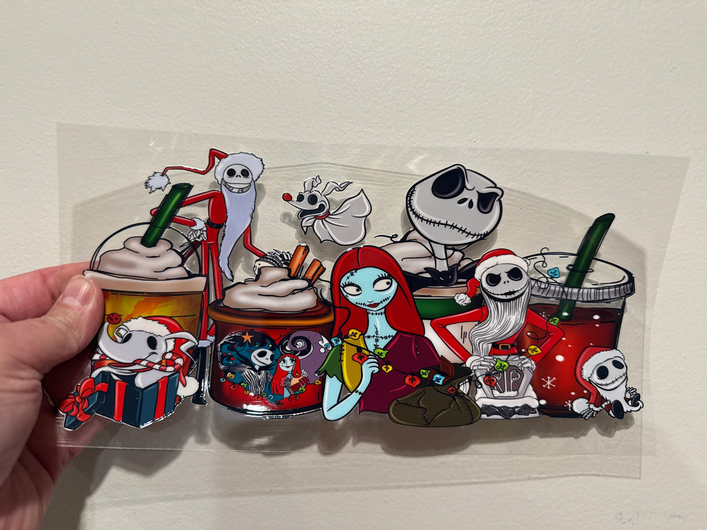 2Y Christmas Skeleton Coffee UV DTF Wrap