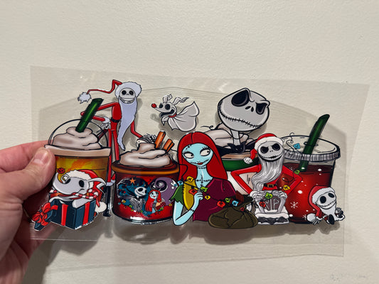 2Y Christmas Skeleton Coffee UV DTF Wrap