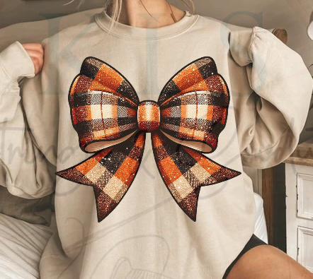 Faux Sparkle Fall Bow Ready To Press DTF Print