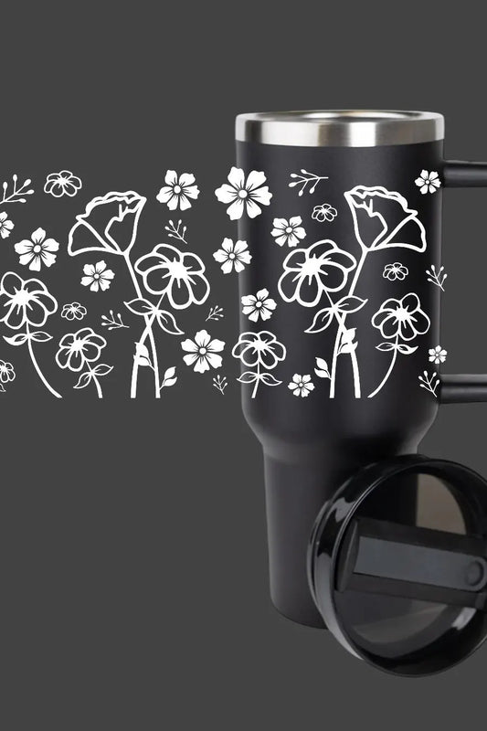 16P 40 Oz. Wild Bold Floral  UV DTF Wrap