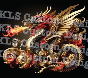 Fire Dragon 20 Oz Skinny Permanent Vinyl