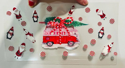 9Y Christmas Van UV DTF Wrap