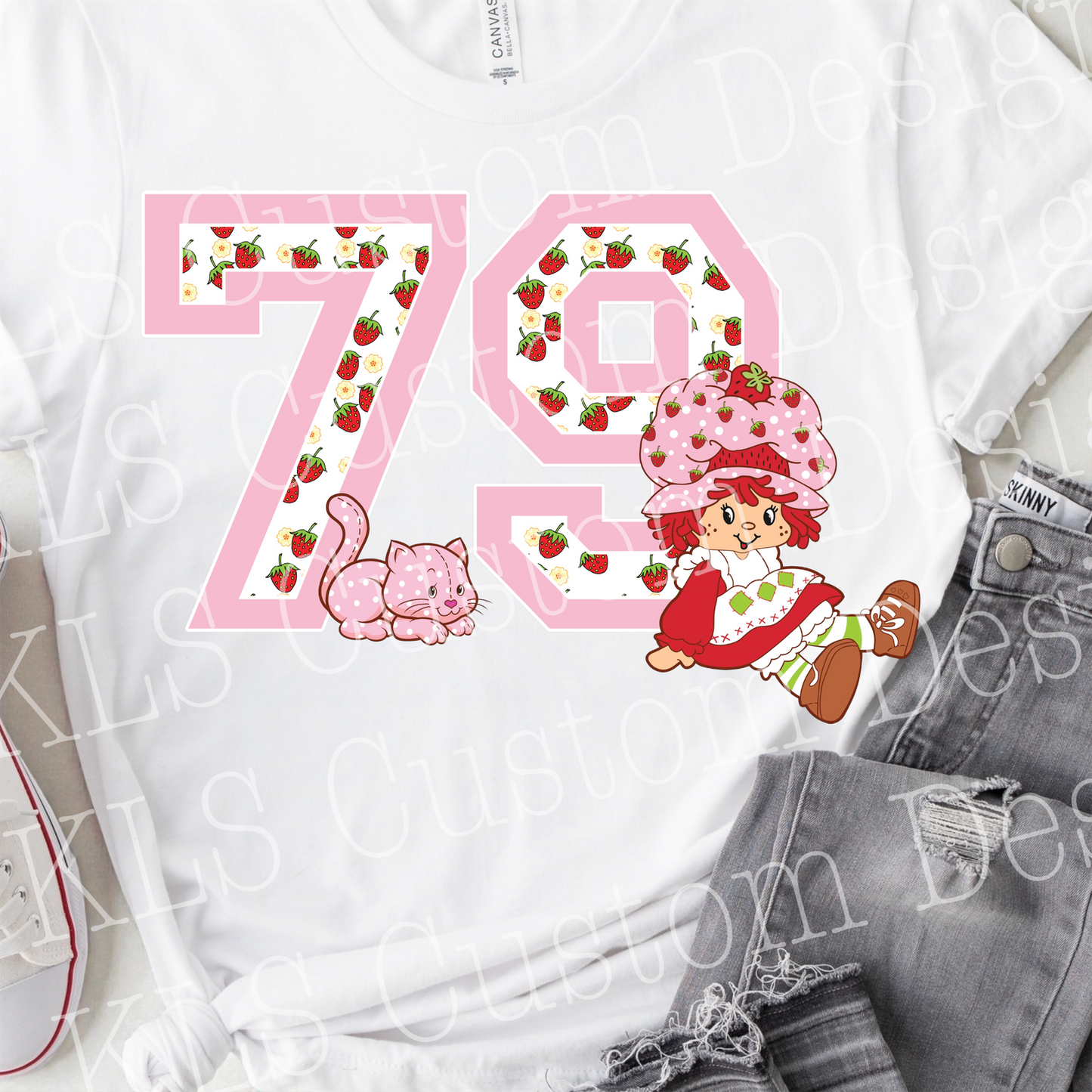 Original Retro Strawberry Ready to Press DTF Print