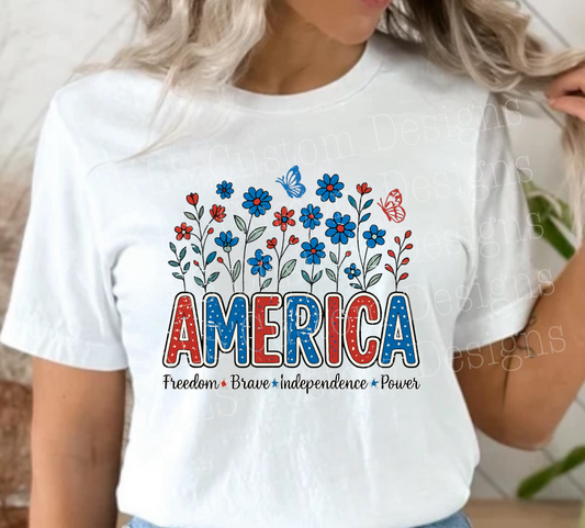 American Garden Ready To Press DTF Print